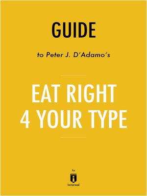 cover image of Guide to Peter J. D'Adamo's Eat Right 4 Your Type by Instaread